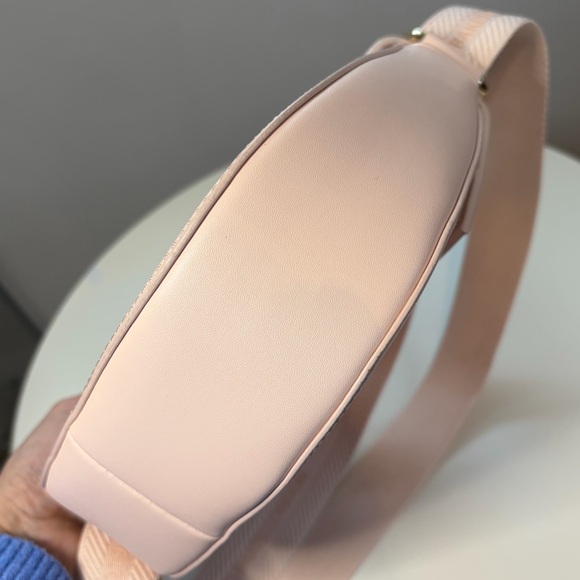 TED BAKER London NWT Baby Pink Webbing Darcell Satchel Crossbody bag MSRP $280 - Picture 8 of 14